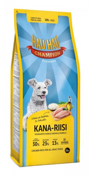 Корм для собак Hau-Hau Champion Chicken- Rice Adult Dog курица-рис для всех пород сухой